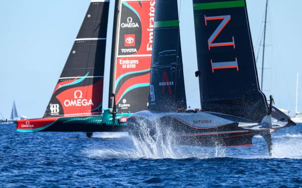 October 19, 2024. Louis Vuitton 37th America's Cup, Race Day 6. EMIRATES TEAM NEW ZEALAND, INEOS BRITANNIA