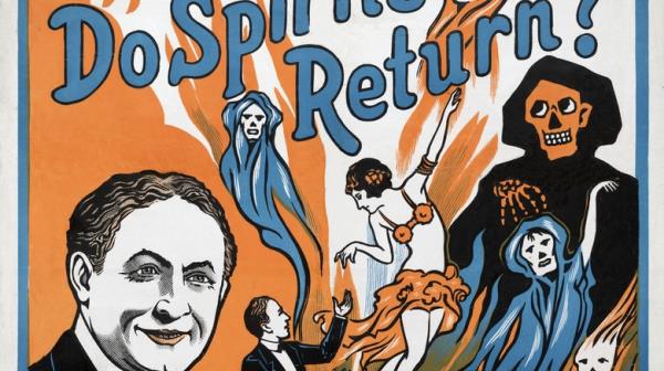 Poster for Houdini show disproving spiritualism